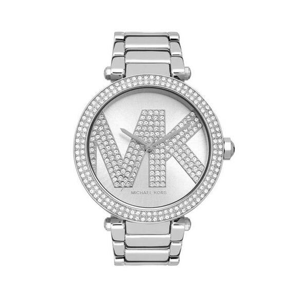 MICHAEL KORS MK6658 PARKER SILVER MK CRYSTALS WOMEN\'S WATCH main image 4